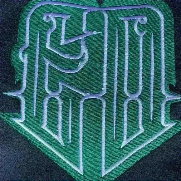 edikted retro letterman varsity jacket bomber button-up faux leather sleeves‎ s - Picture 9 of 9